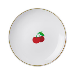 cherry emoji on beefbar dessert plate