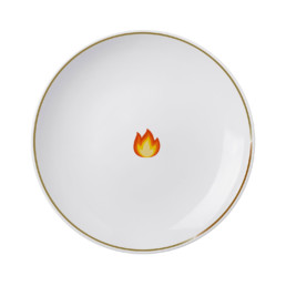 fire emoji on beefbar starter plate