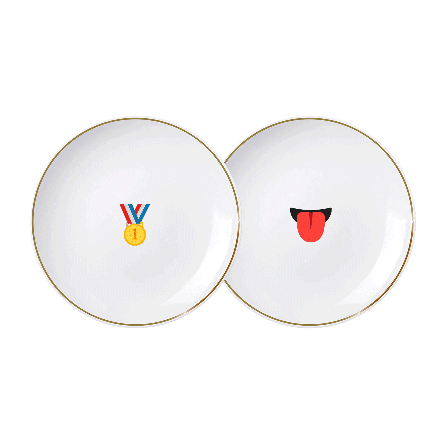 set of 2 plates 