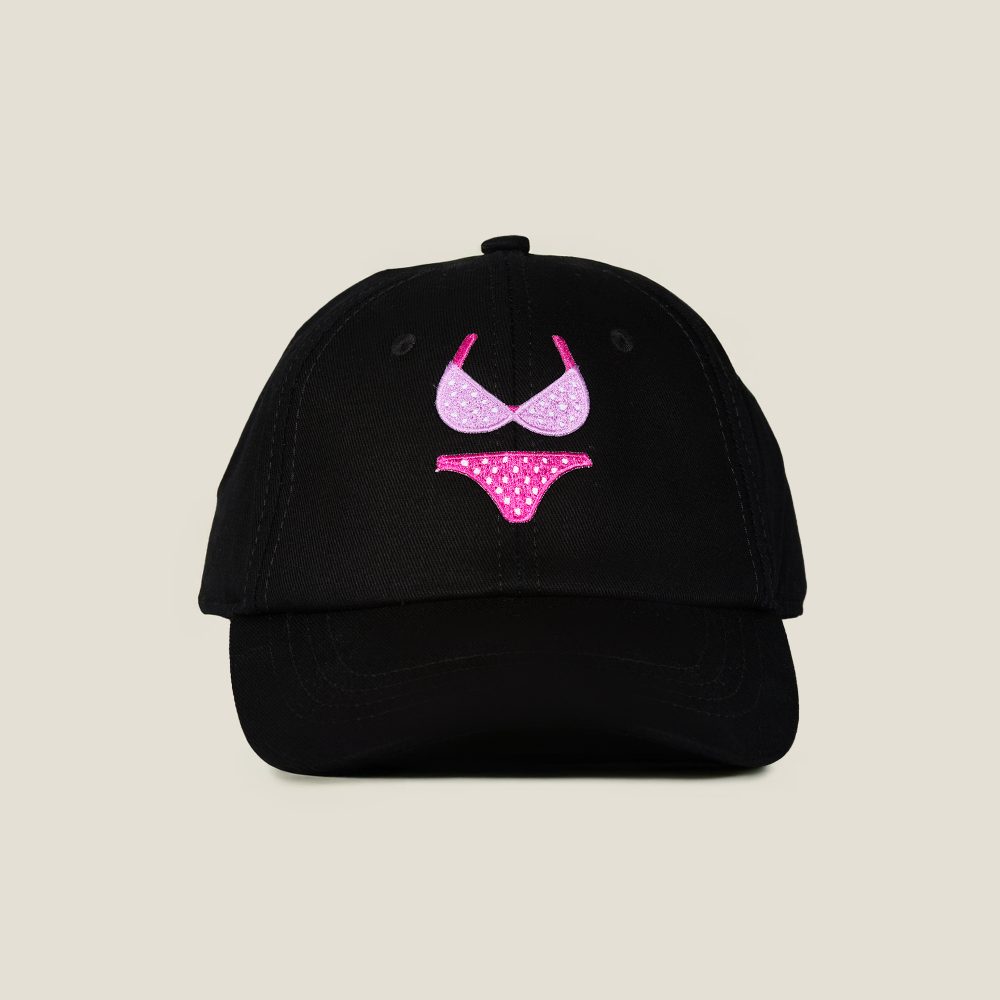 bikini caps square black model alberto bresci beefbar giraudi fashion design emoji restaurant