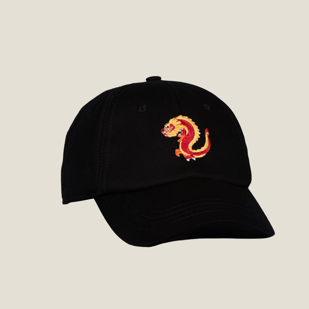 Dragon caps square profil black model Alberto Bresci Beefbar Giraudi fashion design emoji restaurant Hong Kong