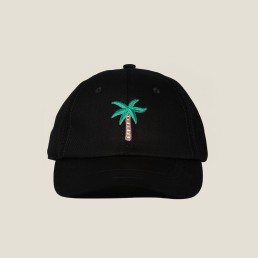 palm tree caps black model alberto bresci beefbar giraudi fashion design emoji restaurant fun