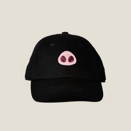 pig nose caps black model alberto bresci beefbar giraudi fashion design emoji restaurant