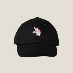 Unicorn caps black model Alberto Bresci Beefbar Giraudi fashion design emoji color