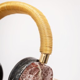 headphones sculpture marble Nicolas bianco gold