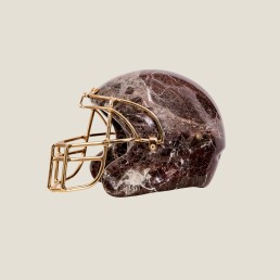 super bowl casque nfl nicolas Bianco marble sculpture gold