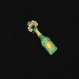 embroidery champaign bottle
