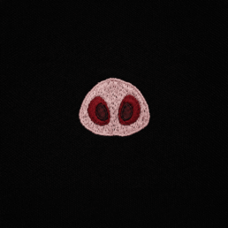 pig nose emoji embrodery