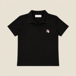 polo noir licorne emoji