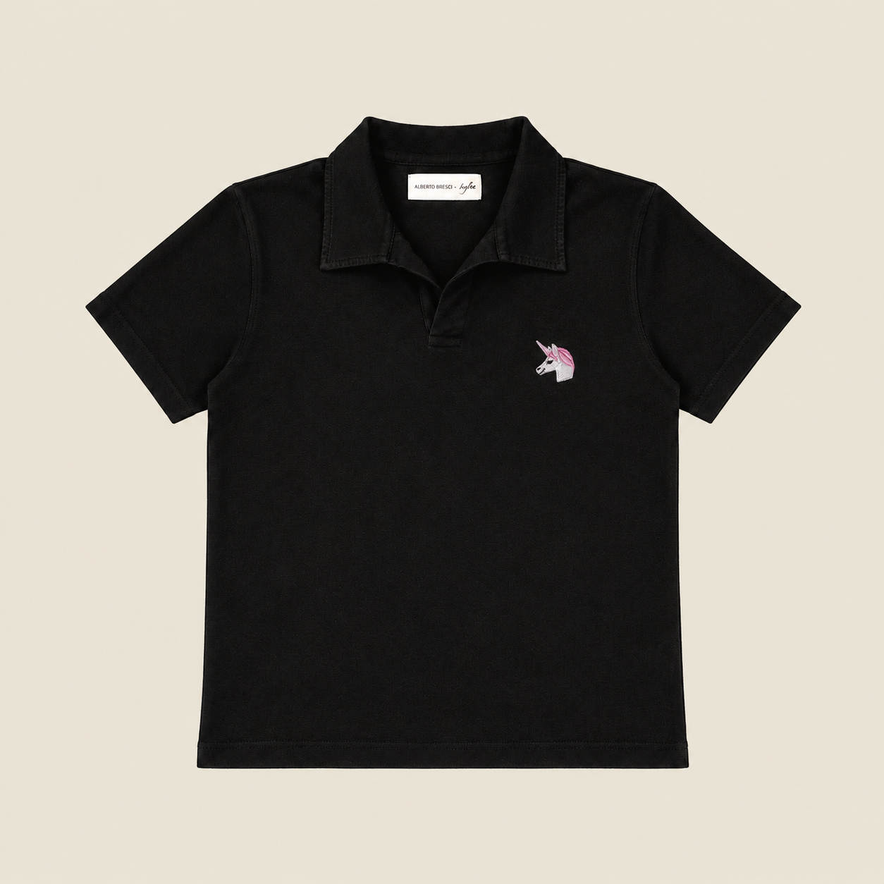 polo noir licorne emoji