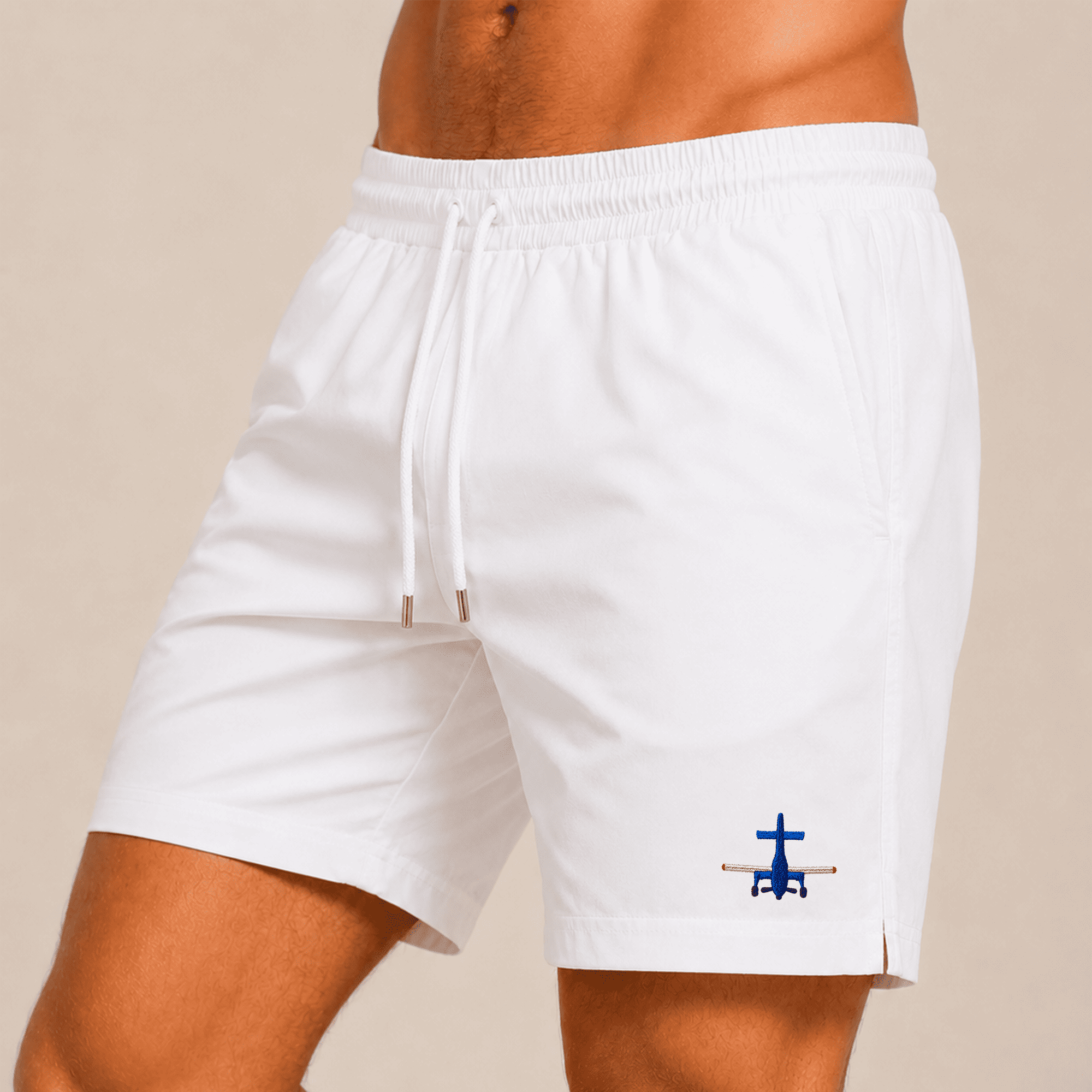 short swimsuit white men