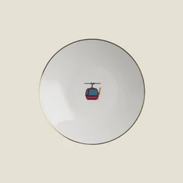 couchevel cable car emoji plate